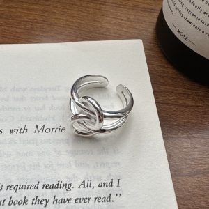 Wholesale 925 Sterling Silver Double Layer And Circle Ring