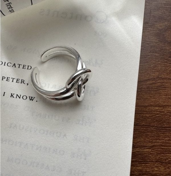 Wholesale 925 Sterling Silver Double Layer And Circle Ring - Image 3
