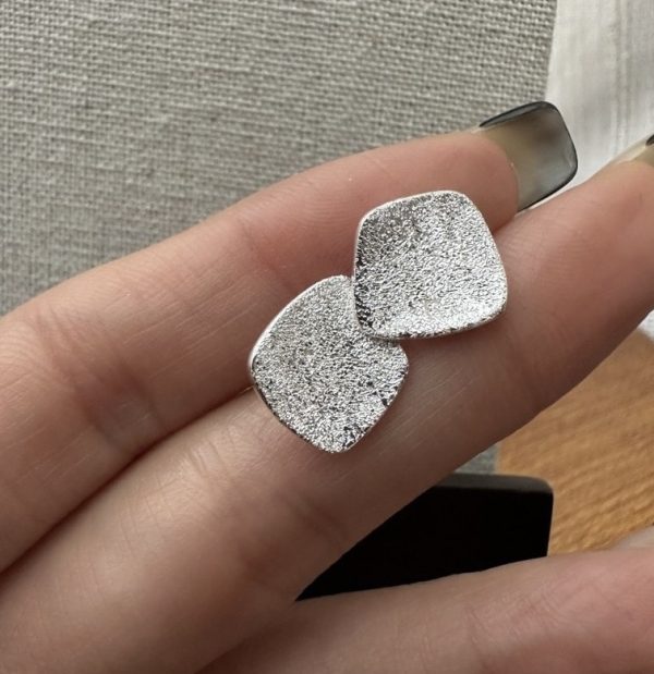 Wholesale 925 Sterling Silver Sparkling Frosted Earrings - Image 2