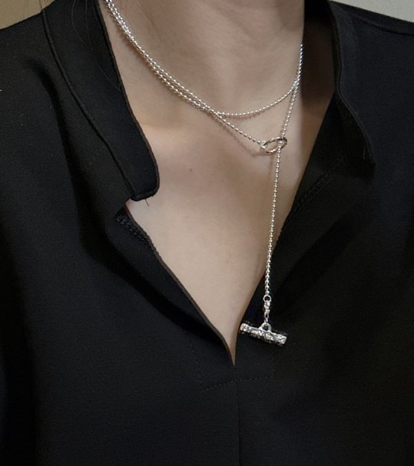 Wholesale 925 Sterling Silver Beaded Sweater Chain Necklace - Image 3