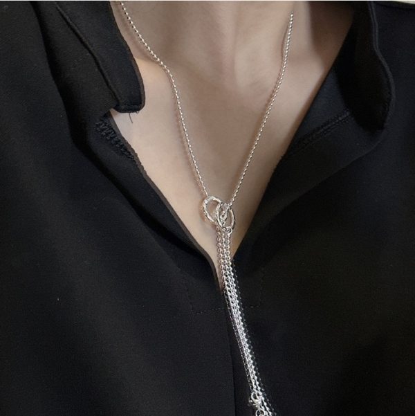 Wholesale 925 Sterling Silver Beaded Sweater Chain Necklace - Image 5