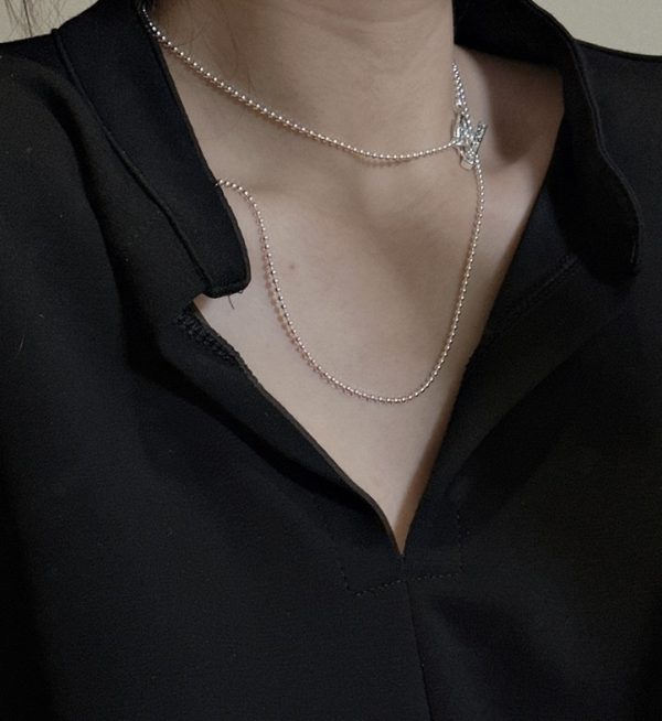Wholesale 925 Sterling Silver Beaded Sweater Chain Necklace - Image 6