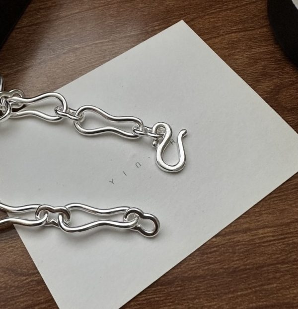 Wholesale 925 Sterling Silver Irregular Simple Bracelet - Image 2