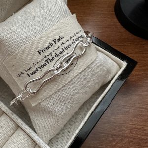 Wholesale 925 Sterling Silver Irregular Simple Bracelet