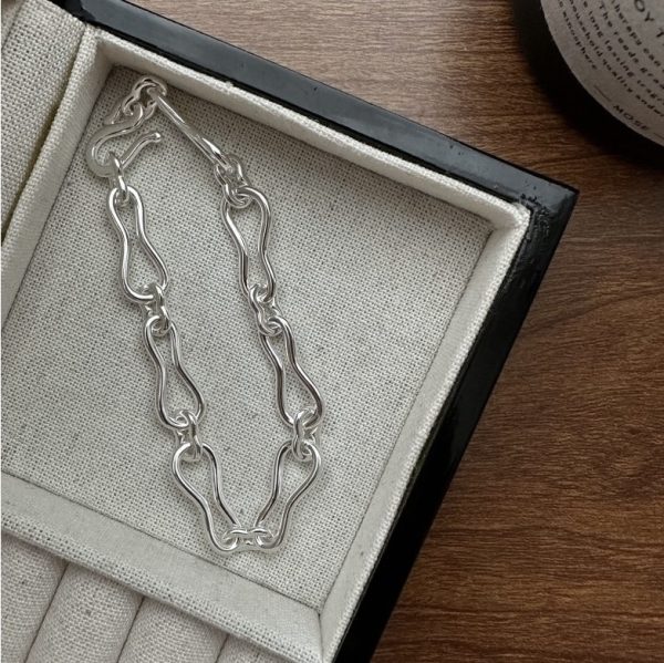 Wholesale 925 Sterling Silver Irregular Simple Bracelet - Image 3