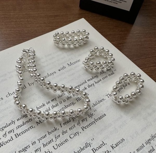 Wholesale 925 Sterling Silver Woven Bead Bracelets & Rings