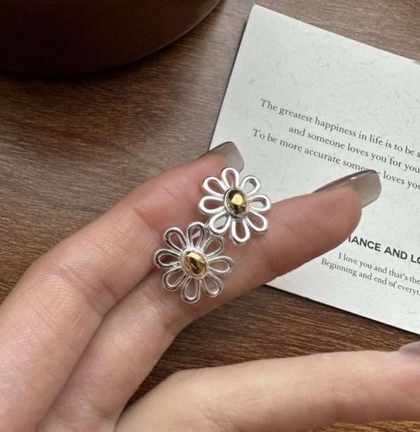 Wholesale 925 Sterling Silver Daisy Flower Necklace & Earrings & Ring - Image 4