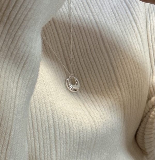 Wholesale 925 Sterling Silver Ring Peace Circle Necklace - Image 7