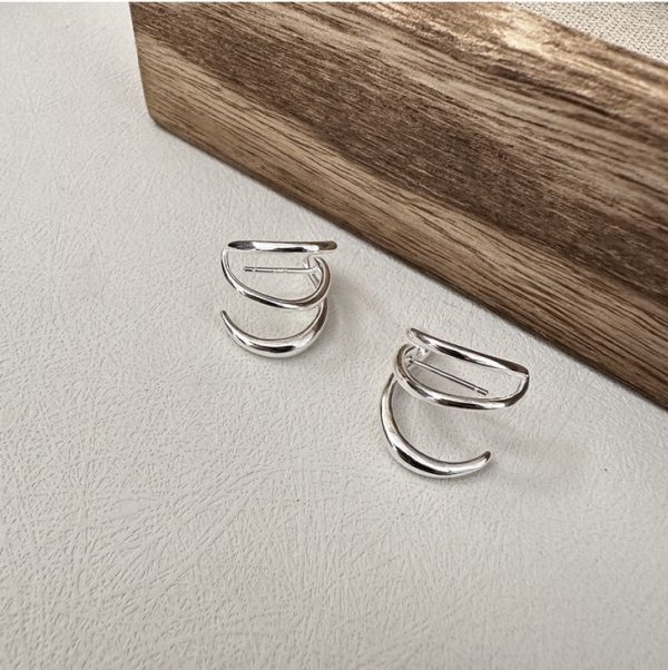 Wholesale 925 Sterling Silver Triple Clawed Earrings - Image 2