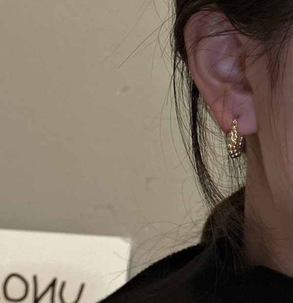 Wholesale 925 Sterling Silver Beaded Hoop Earrings - Image 4