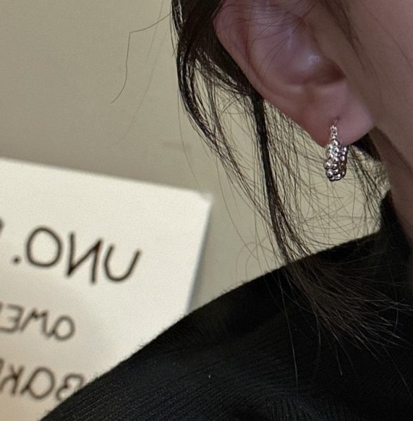 Wholesale 925 Sterling Silver Beaded Hoop Earrings - Image 5