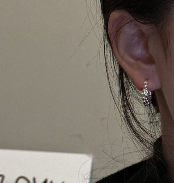 Wholesale 925 Sterling Silver Beaded Hoop Earrings - Image 7