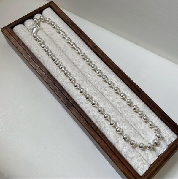 Wholesale 925 Sterling Silver Classic Bead Necklace & Bracelet - Image 3