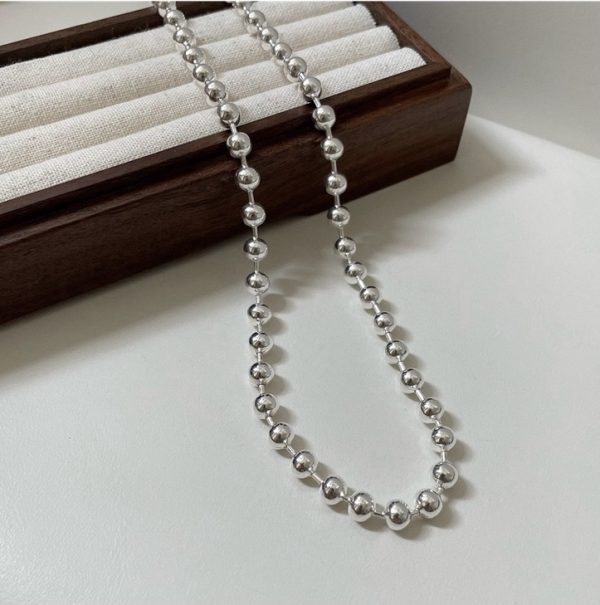 Wholesale 925 Sterling Silver Classic Bead Necklace & Bracelet - Image 2