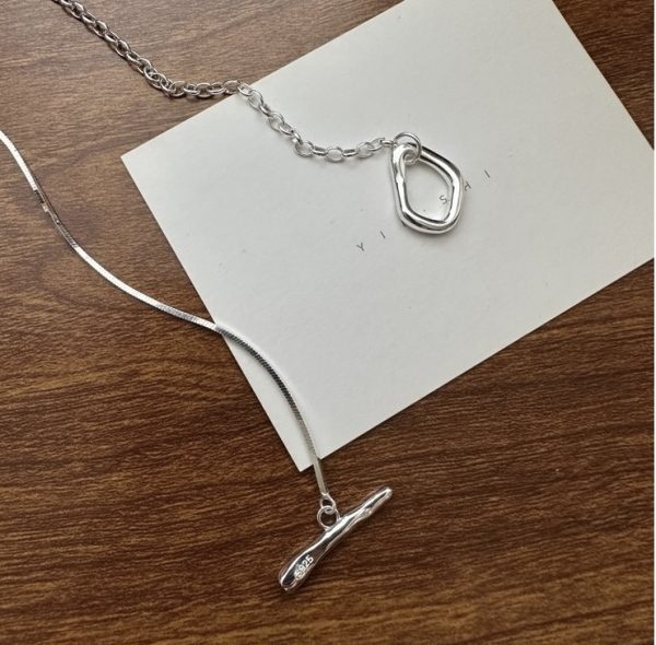 Wholesale 925 Sterling Silver OT Design Long Sweater Necklace - Image 2