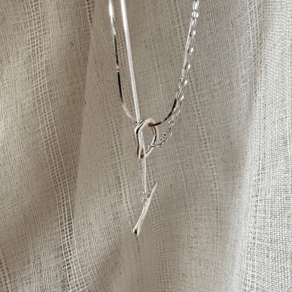 Wholesale 925 Sterling Silver OT Design Long Sweater Necklace - Image 3
