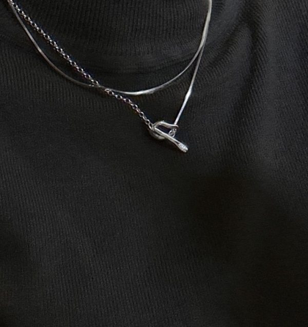 Wholesale 925 Sterling Silver OT Design Long Sweater Necklace - Image 4
