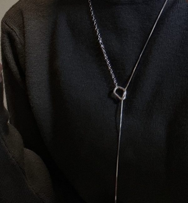 Wholesale 925 Sterling Silver OT Design Long Sweater Necklace - Image 6
