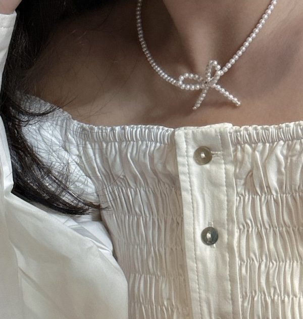 Wholesale 925 Sterling Silver Pearl & Agate Bow Necklace - Image 7