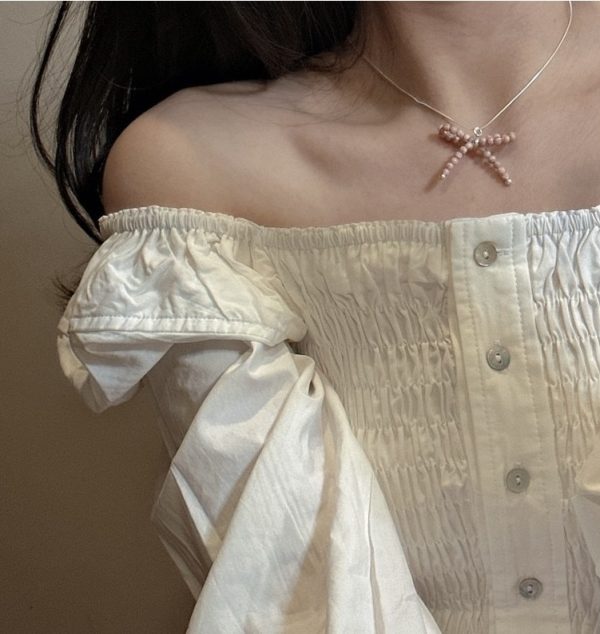 Wholesale 925 Sterling Silver Agate & Pearl & Natural Stone Bow Necklace - Image 4