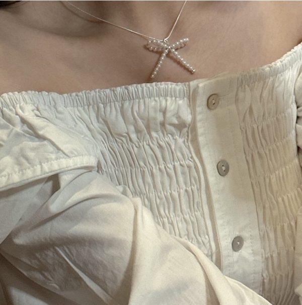 Wholesale 925 Sterling Silver Agate & Pearl & Natural Stone Bow Necklace - Image 5
