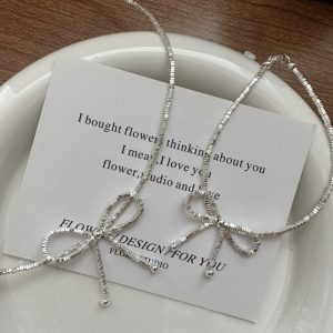 Wholesale 925 Sterling Silver Bow Necklaces & Bracelets