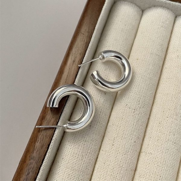 Wholesale 925 Sterling Silver Classic Hoop Earrings - Image 2
