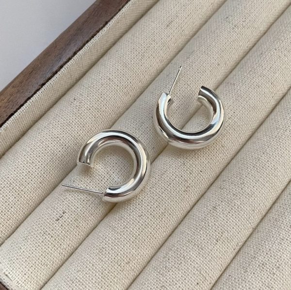 Wholesale 925 Sterling Silver Classic Hoop Earrings - Image 3