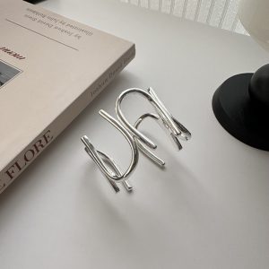 Wholesale 925 Sterling Silver U-shaped Chunky Bangle