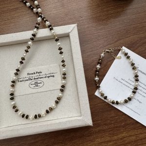 Wholesale 925 Sterling Silver Tiger's Eye Bead Necklace