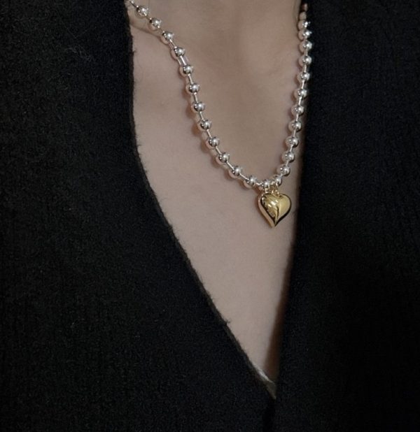 Wholesale 925 Sterling Silver Color-Separated Love Bead Necklace - Image 4