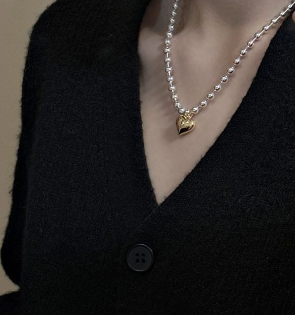 Wholesale 925 Sterling Silver Color-Separated Love Bead Necklace - Image 5