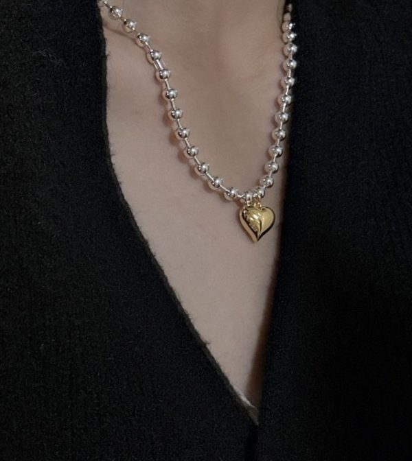 Wholesale 925 Sterling Silver Color-Separated Love Bead Necklace - Image 6