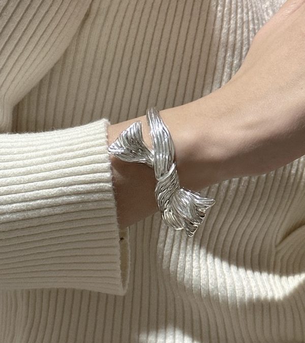 Wholesale 925 Sterling Silver Fashionable Bow Bangle - Image 4