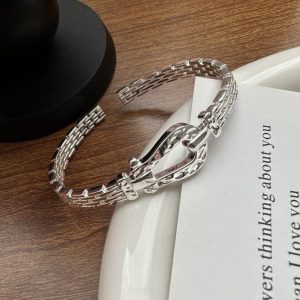 Wholesale 925 Sterling Silver Horseshoe Bangle