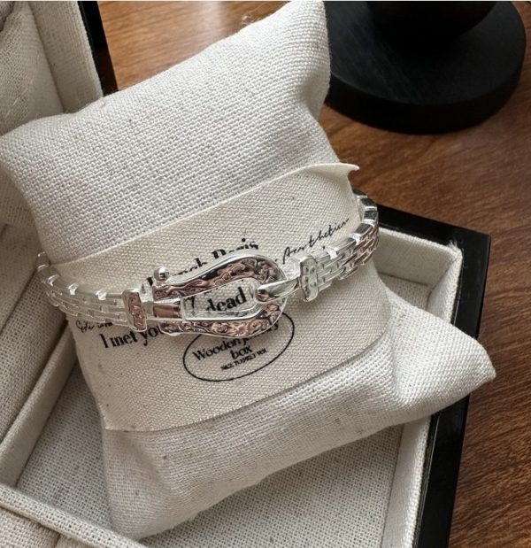 Wholesale 925 Sterling Silver Horseshoe Bangle - Image 2