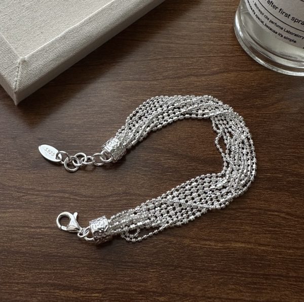 Wholesale 925 Sterling Silver Multi-layer Chains Necklace & bracelet - Image 2