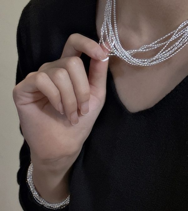 Wholesale 925 Sterling Silver Multi-layer Chains Necklace & bracelet - Image 4