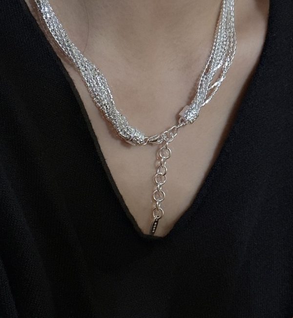 Wholesale 925 Sterling Silver Multi-layer Chains Necklace & bracelet - Image 7
