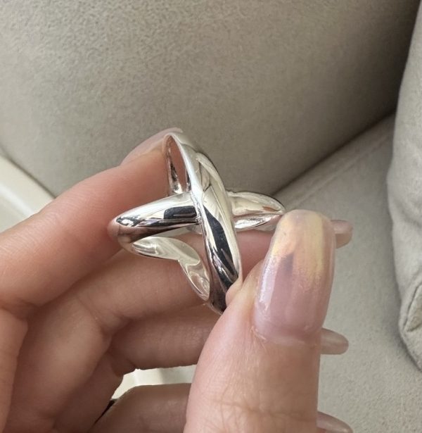 Wholesale 925 Sterling Silver Glossy Cross Ring - Image 2