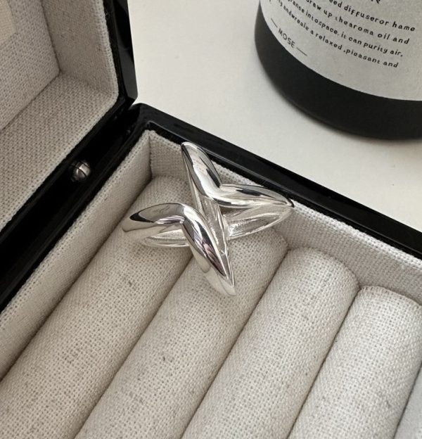 Wholesale 925 Sterling Silver Glossy Cross Ring - Image 3