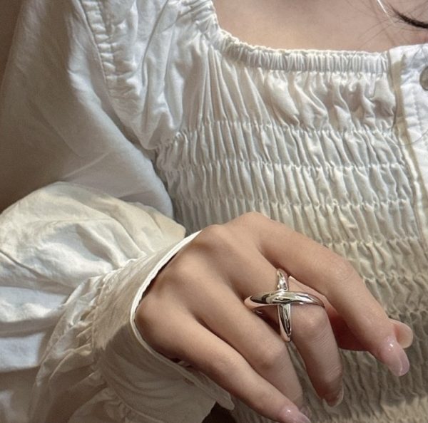 Wholesale 925 Sterling Silver Glossy Cross Ring - Image 6