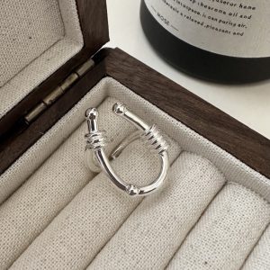 Wholesale 925 Sterling Silver Chunky U-shape Ring