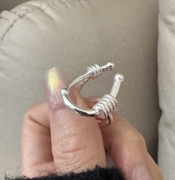 Wholesale 925 Sterling Silver Chunky U-shape Ring - Image 3