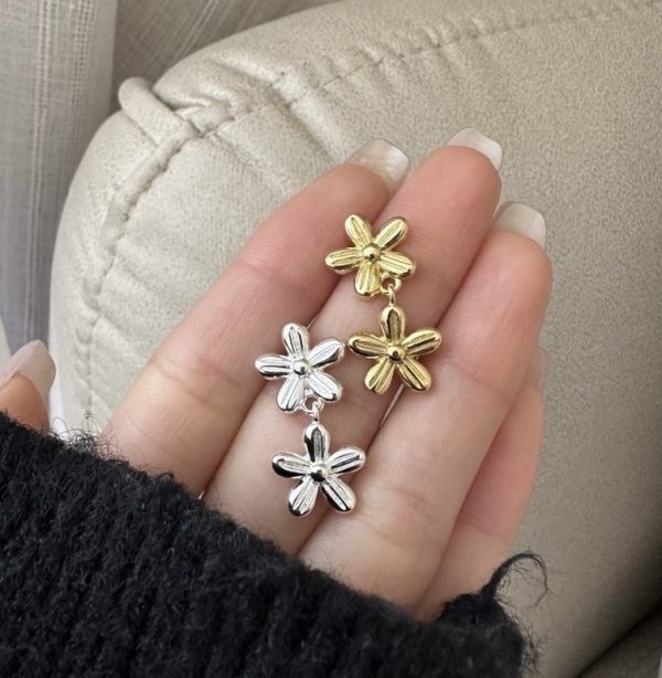 Wholesale 925 Sterling Silver Flower Earrings