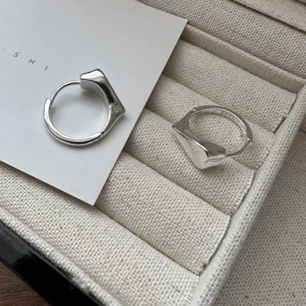 Wholesale 925 Sterling Silver Heart-shaped Buckle Earrings - Image 2