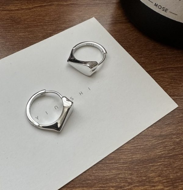 Wholesale 925 Sterling Silver Heart-shaped Buckle Earrings - Image 3