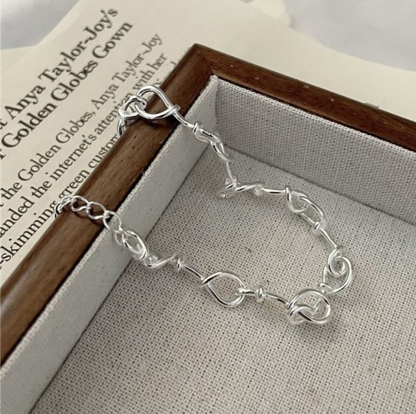 Wholesale 925 Sterling Silver Twisted String Bracelet - Image 2