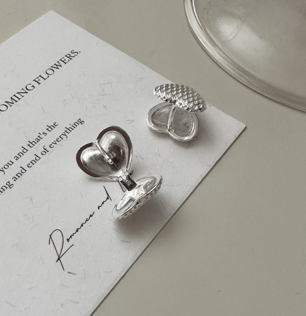 Wholesale 925 Sterling Silver Love Buckle Earrings - Image 3