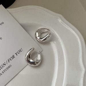 Wholesale 925 Sterling Silver Twist Ear Buckle Earrings